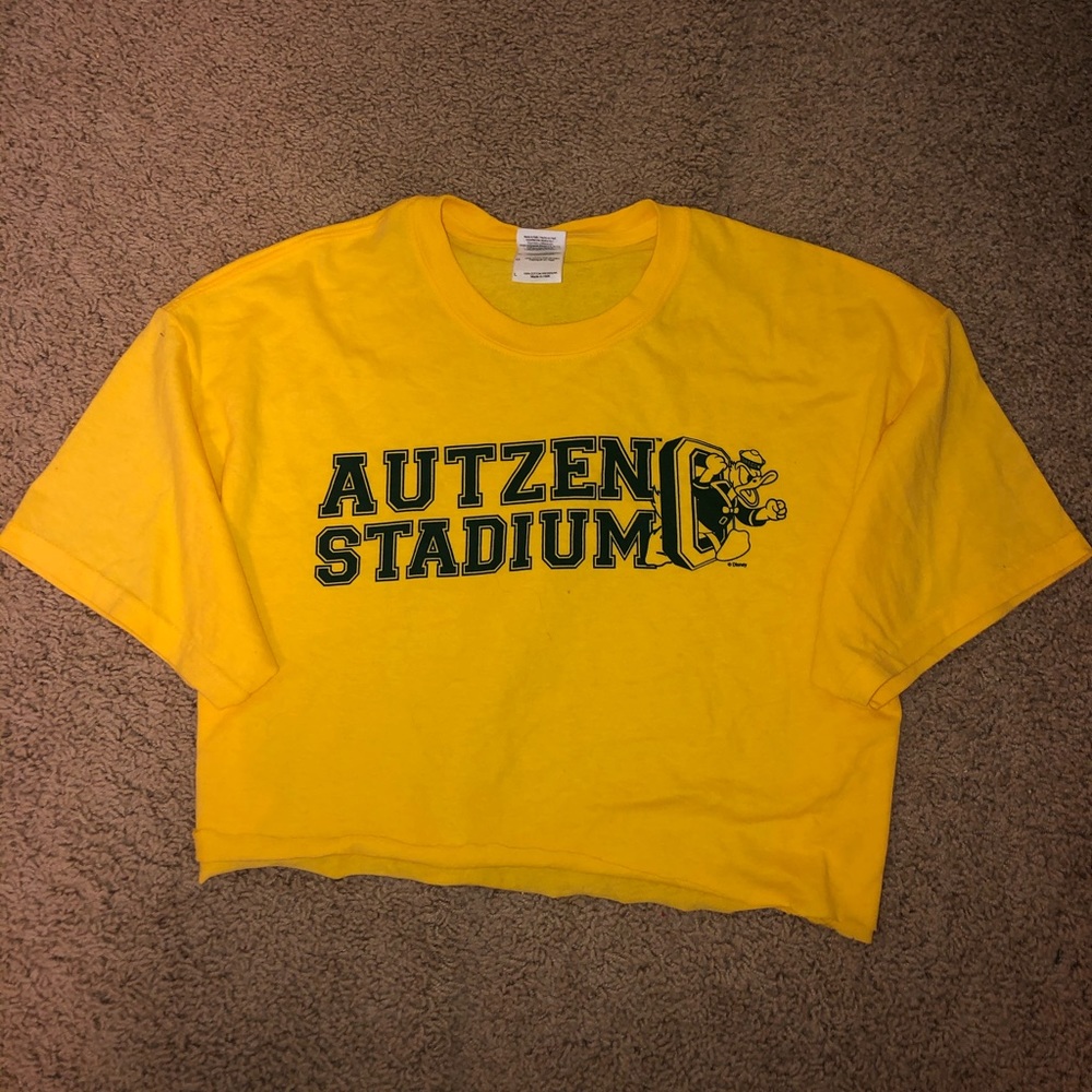 Yellow Cropped Oregon shirt